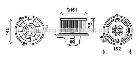 Електродвигун, вентиляція салону AVA QUALITY COOLING KA8234