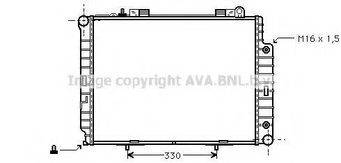 Радіатор, охолодження двигуна AVA QUALITY COOLING MS2209