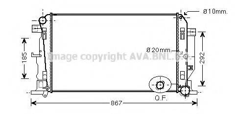 Радіатор, охолодження двигуна AVA QUALITY COOLING MS2446