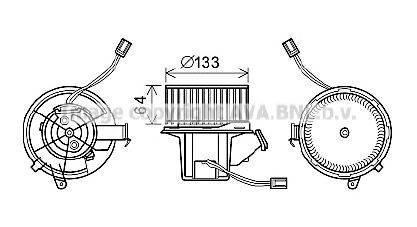 Електродвигун, вентиляція салону AVA QUALITY COOLING MS8628