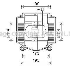 Електродвигун, вентиляція салону AVA QUALITY COOLING MS8669