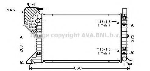 Радіатор, охолодження двигуна AVA QUALITY COOLING MSA2343