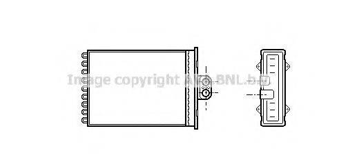 Теплообмінник, опалення салону AVA QUALITY COOLING OL6217