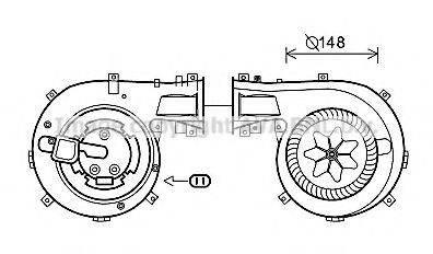 Електродвигун, вентиляція салону AVA QUALITY COOLING OL8618