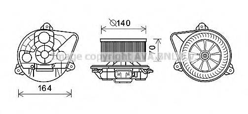 Електродвигун, вентиляція салону AVA QUALITY COOLING OL8623