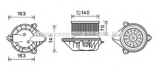 Електродвигун, вентиляція салону AVA QUALITY COOLING OL8624