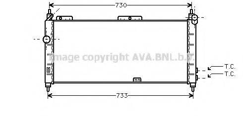 Радіатор, охолодження двигуна AVA QUALITY COOLING OLA2203