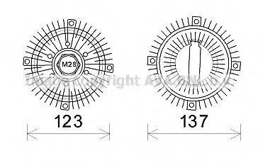 Зчеплення, вентилятор радіатора AVA QUALITY COOLING OLC557