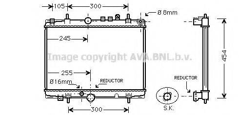 Радіатор, охолодження двигуна AVA QUALITY COOLING PE2235