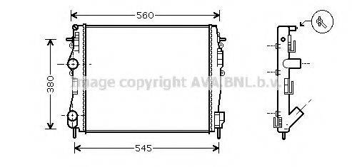 Радіатор, охолодження двигуна AVA QUALITY COOLING RT2309