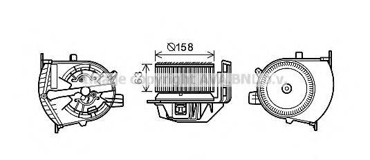 Електродвигун, вентиляція салону AVA QUALITY COOLING RT8585