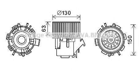 Електродвигун, вентиляція салону AVA QUALITY COOLING RT8599