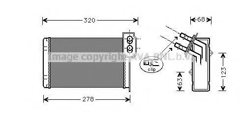 Теплообмінник, опалення салону AVA QUALITY COOLING RTA6099