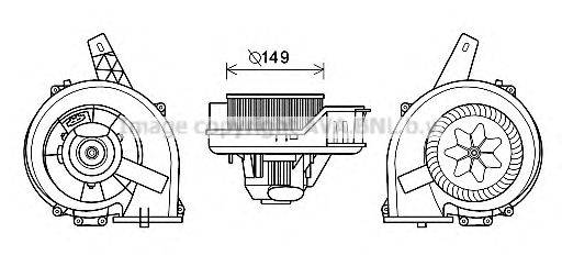 Електродвигун, вентиляція салону AVA QUALITY COOLING ST8044