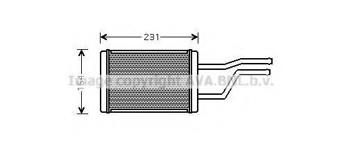 Теплообмінник, опалення салону AVA QUALITY COOLING TO6326