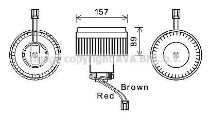 Електродвигун, вентиляція салону AVA QUALITY COOLING VO8176