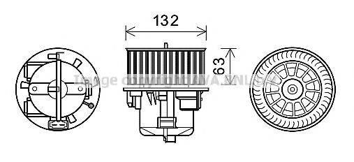 Електродвигун, вентиляція салону AVA QUALITY COOLING VO8178