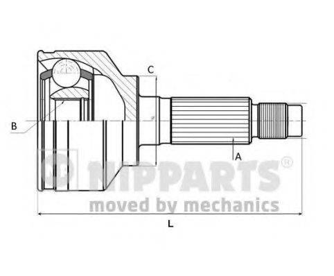 Шарнірний комплект, приводний вал NIPPARTS J2825002