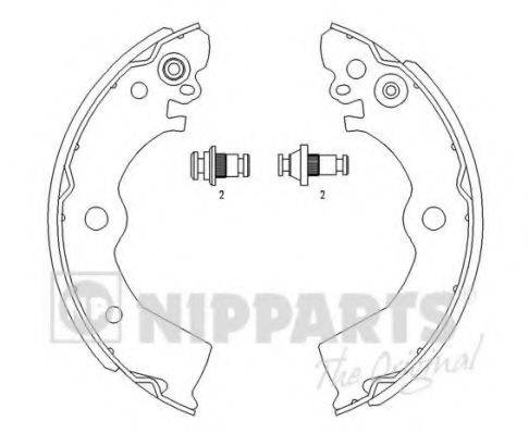 Комплект гальмівних колодок NIPPARTS J3501042