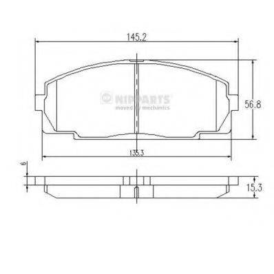 Комплект гальмівних колодок, дискове гальмо NIPPARTS J3602076