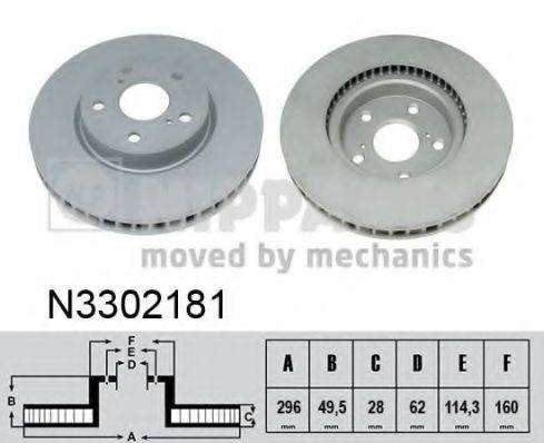 гальмівний диск NIPPARTS N3302181