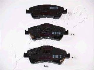 Комплект гальмівних колодок, дискове гальмо ASHIKA 50-02-244