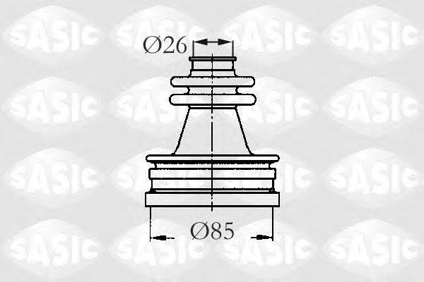 Комплект пильника, приводний вал SASIC 2873723