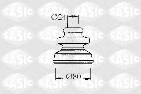 Комплект пильника, приводний вал SASIC 2873793