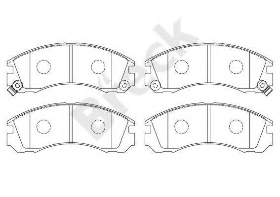 Комплект гальмівних колодок, дискове гальмо BRECK 21363 00 701 10