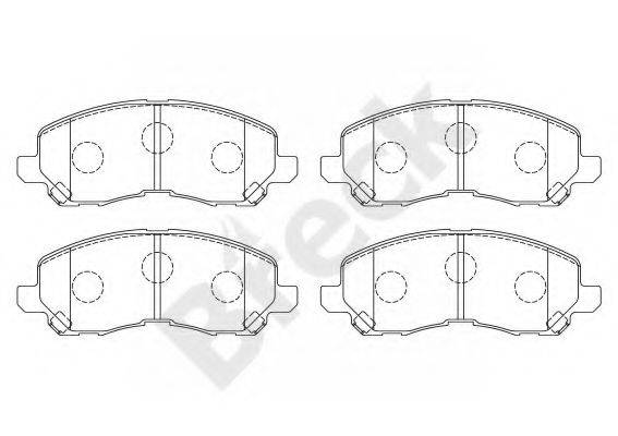 Комплект гальмівних колодок, дискове гальмо BRECK 23584 00 701 00