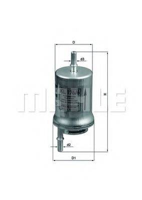 Паливний фільтр MAHLE ORIGINAL KL 176/6D