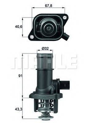 Термостат, що охолоджує рідину MAHLE ORIGINAL TI 16 105