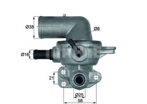 Термостат, що охолоджує рідину MAHLE ORIGINAL TI 133 88D