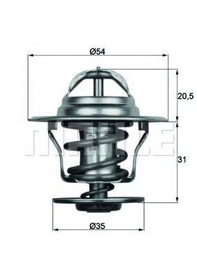 MAHLE ORIGINAL TX1587D Термостат, що охолоджує рідину