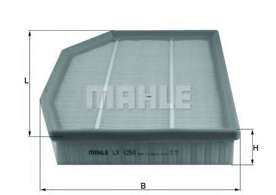 Повітряний фільтр MAHLE ORIGINAL LX 1250