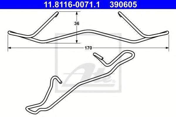 Пружина, гальмівний супорт ATE 11.8116-0071.1