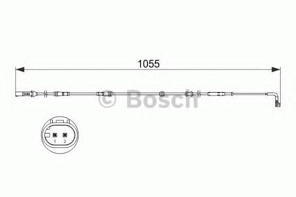 Сигналізатор, знос гальмівних колодок BOSCH 1 987 473 507