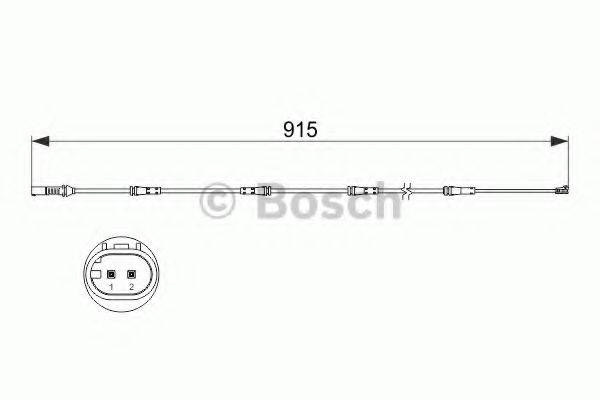 Сигналізатор, знос гальмівних колодок BOSCH 1 987 473 509