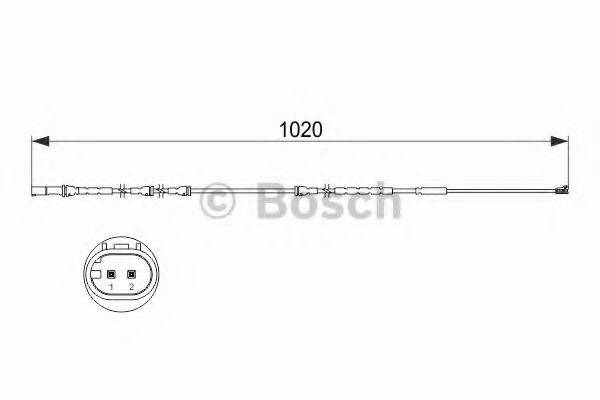 Сигналізатор, знос гальмівних колодок BOSCH 1 987 473 510