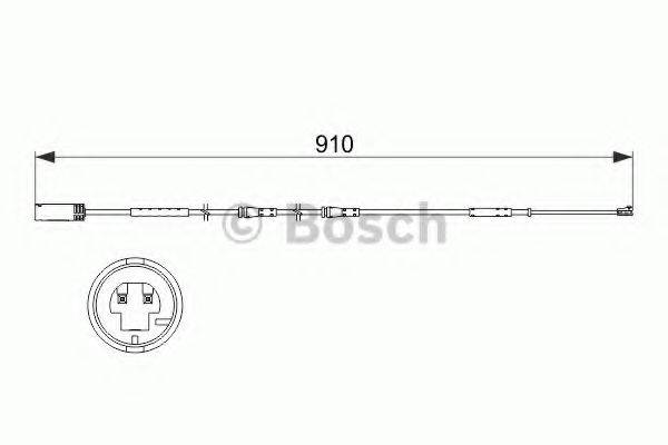 Сигналізатор, знос гальмівних колодок BOSCH 1 987 473 522