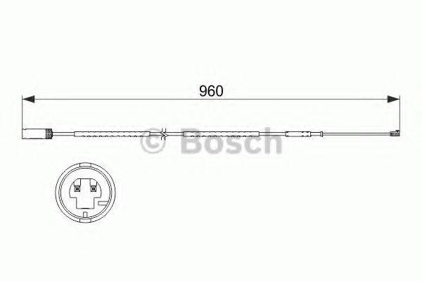 Сигналізатор, знос гальмівних колодок BOSCH 1 987 473 523