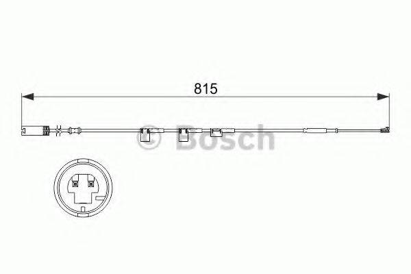 Сигналізатор, знос гальмівних колодок BOSCH 1 987 473 524