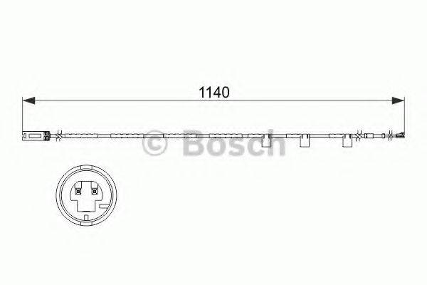 Сигналізатор, знос гальмівних колодок BOSCH 1 987 473 525