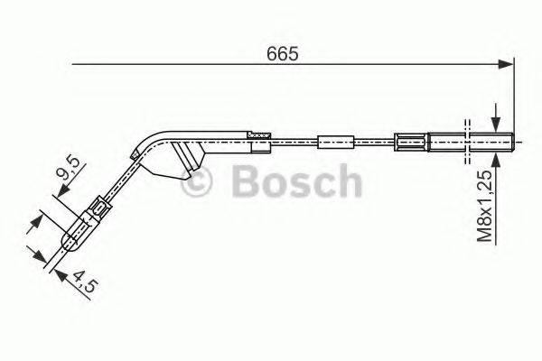 Трос, стоянкова гальмівна система BOSCH 1 987 477 142