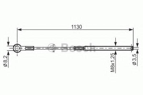 Трос, стоянкова гальмівна система BOSCH 1 987 477 209
