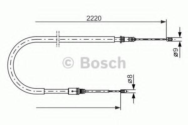 Трос, стоянкова гальмівна система BOSCH 1 987 477 652