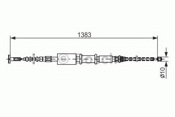 Трос, стоянкова гальмівна система BOSCH 1 987 477 826