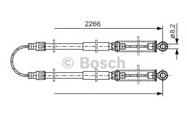 Трос, стоянкова гальмівна система BOSCH 1 987 482 047