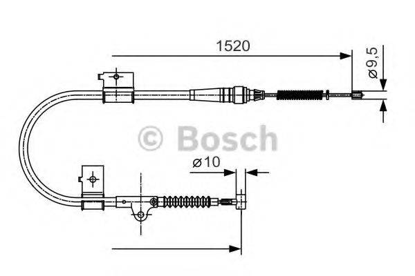 Трос, стоянкова гальмівна система BOSCH 1 987 482 051