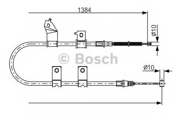 Трос, стоянкова гальмівна система BOSCH 1 987 482 082